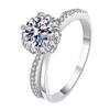Other women's silver fashion statement rings moissanite