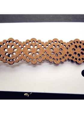 镂空雕花短项链露唯莎仿皮女复古