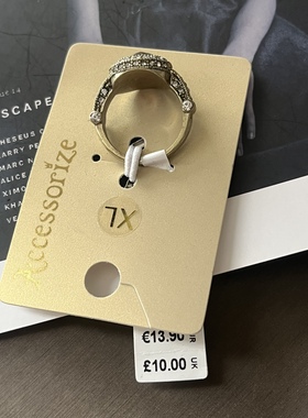 英国戒指水晶闪钻复古女大码特价