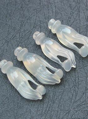 天然巴西掌上明珠水润通透吊坠