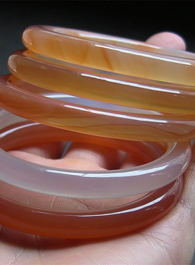 天然巴西玛瑙手镯8mm玉髓