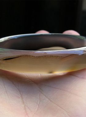 天然巴西玛瑙手镯水墨玉髓