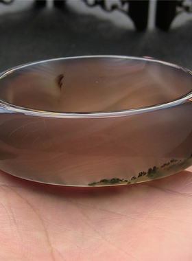 天然巴西加宽加厚无优化玛瑙手镯