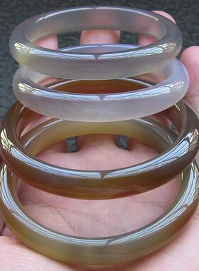 天然巴西玛瑙手镯原色玉髓