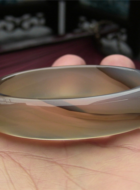 天然巴西原色无优化纹理玛瑙手镯