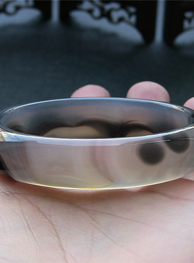 天然巴西纹理原色无优化玛瑙手镯