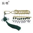玩悟成人益智玩具解环熊猫九连环纪念高端收藏礼品纯铜巧环伴手礼