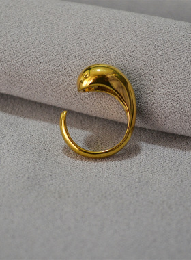 欧美黄铜镀金光面冷淡风可爱海豚