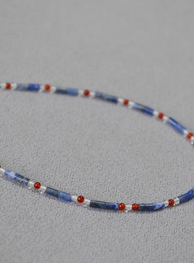 新中式青金石玛瑙项链玛瑙女