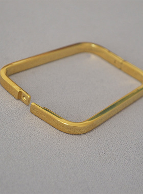 欧美时尚黄铜真空镀金手链简约女