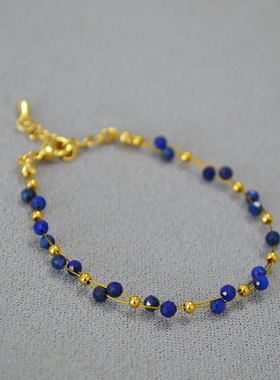 日韩小众简约金色丝线手链