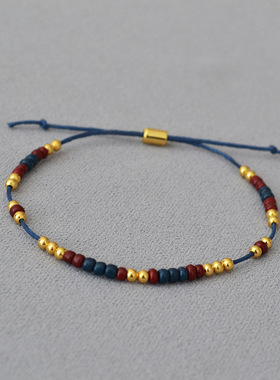 设计简约时尚中国小米珠素雅拼色