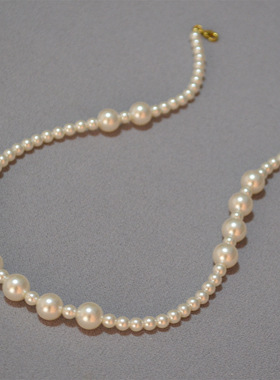 法式名媛小香风间隔人造珍珠女