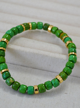 新中式小众设计复古绿松石手链