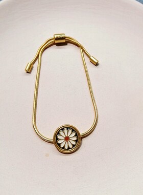 日韩简约气质潮人珐琅圆形女小众