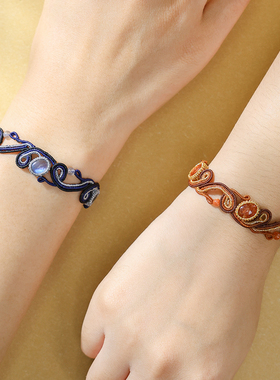 栖石原创初级编绳教程涟漪编绳手链饰品手工编绳首饰