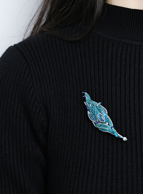 栖石原创中级编绳教程轻羽编绳胸针新中式饰品手工编绳首饰