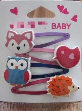 可爱女童宝宝猫头鹰发夹套装 BB夹跳板夹儿童发饰品
