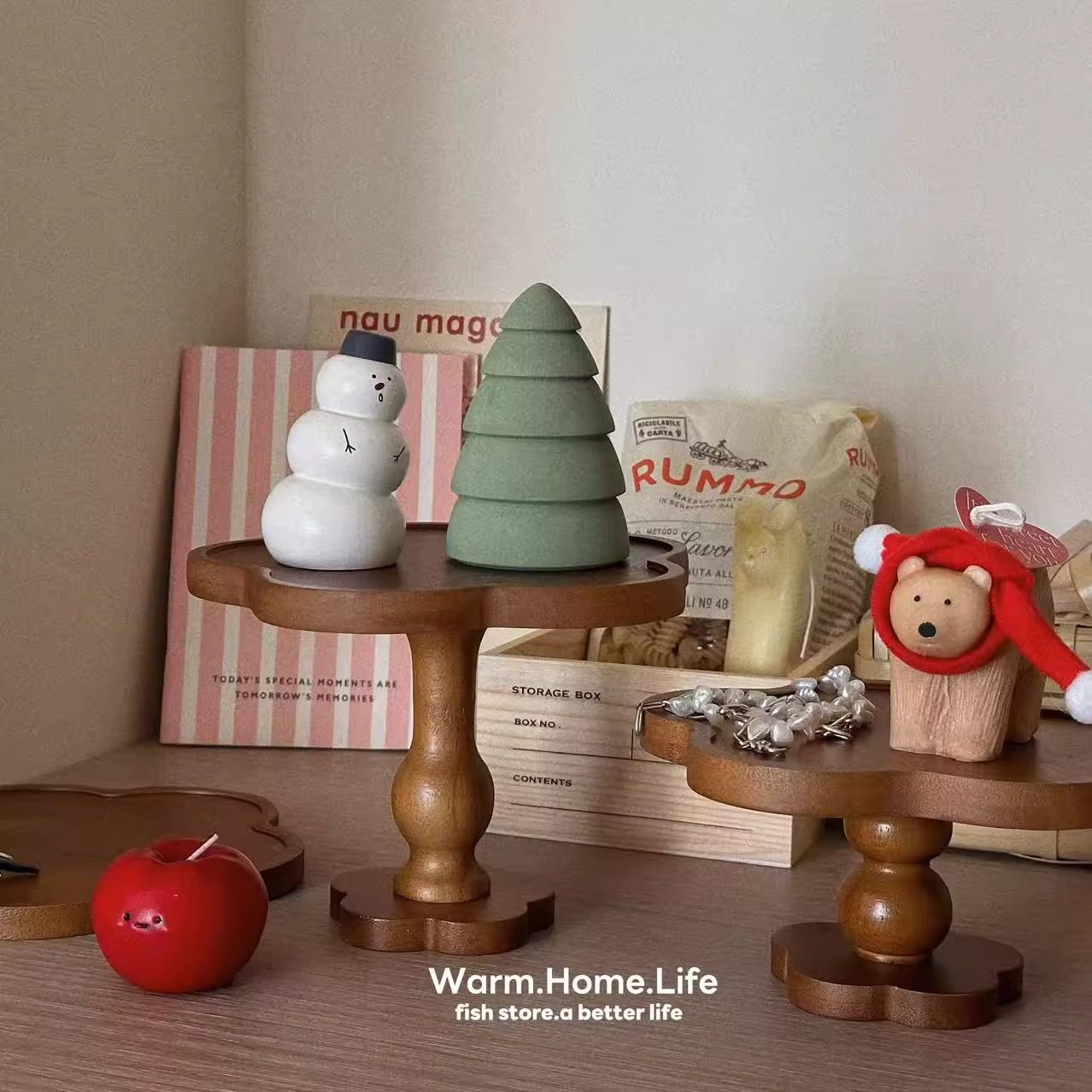 *Fish store*法式复古花边木质盘香薰蜡烛高脚托盘置物托,淘宝优惠券,粉丝福利购,淘宝优惠卷