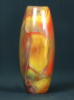 北票战国红勒子桶珠项链坠锁骨链