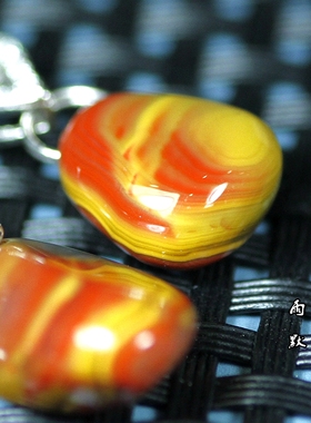 北票战国红标本料随型项链坠吊坠