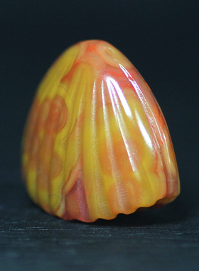 北票战国红贝壳挂件吊坠项坠雕件