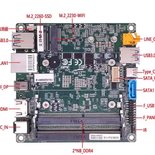 nano迷你N100/4k智能AI机器人嵌入式主板10*10/i3i5i7-7代8代10代 - 图1