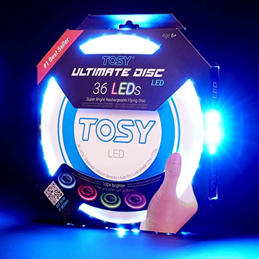 新年礼物TOSY光环飞盘LED环形发光飞碟超亮灯光户外运动黑科技-图2