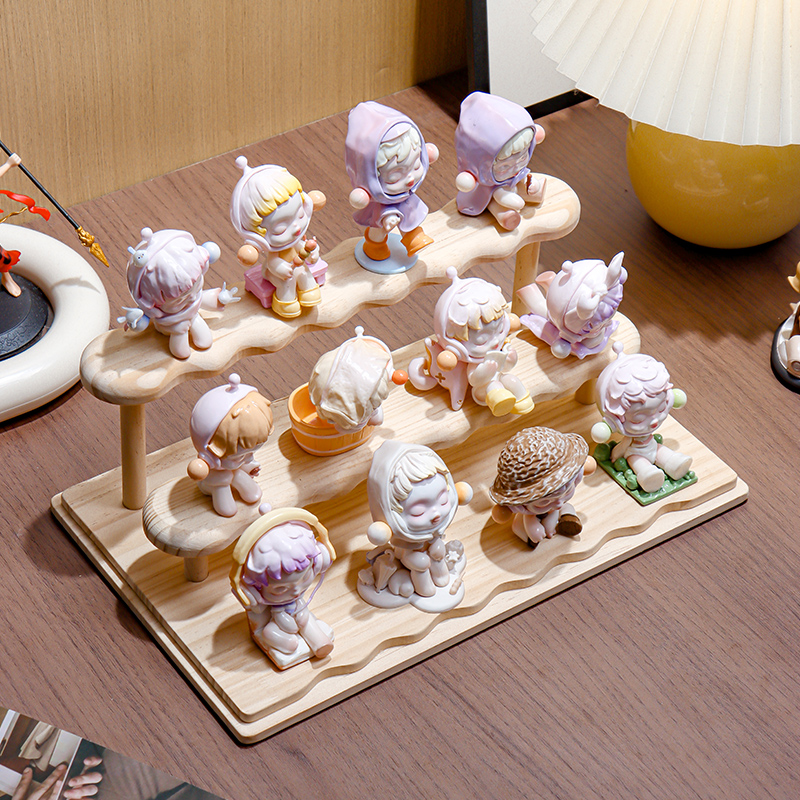 阶梯盲盒展示架收纳龙吟献瑞泡泡马特手办陈列置物架潮玩摆件台阶 - 图2