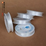 Браслет, резинка, прозрачные бусины, эластичные четки из круглых бусин из грецкого ореха