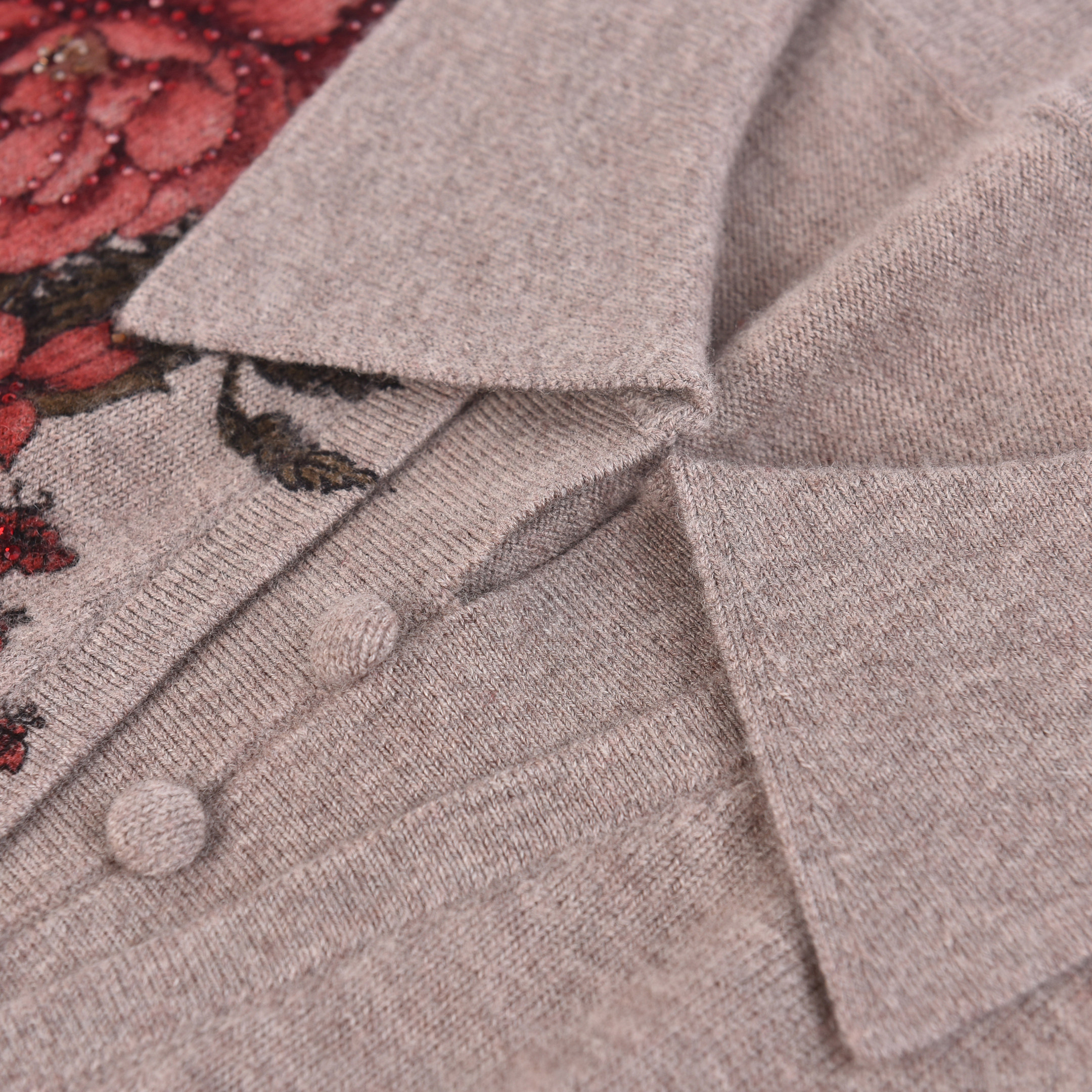 妈妈秋冬新款高档印花100%纯羊毛衫洋气高贵中老年女打底毛衣翻领,淘宝优惠券,粉丝福利购,淘宝优惠卷