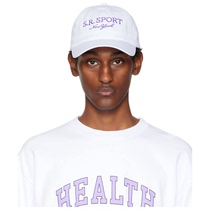 Sporty Rich White Wimbledon Baseball Cap Man