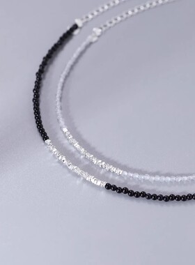 S999足银情侣手链一对款简约碎银细手串手绳新款生日礼物送男女友