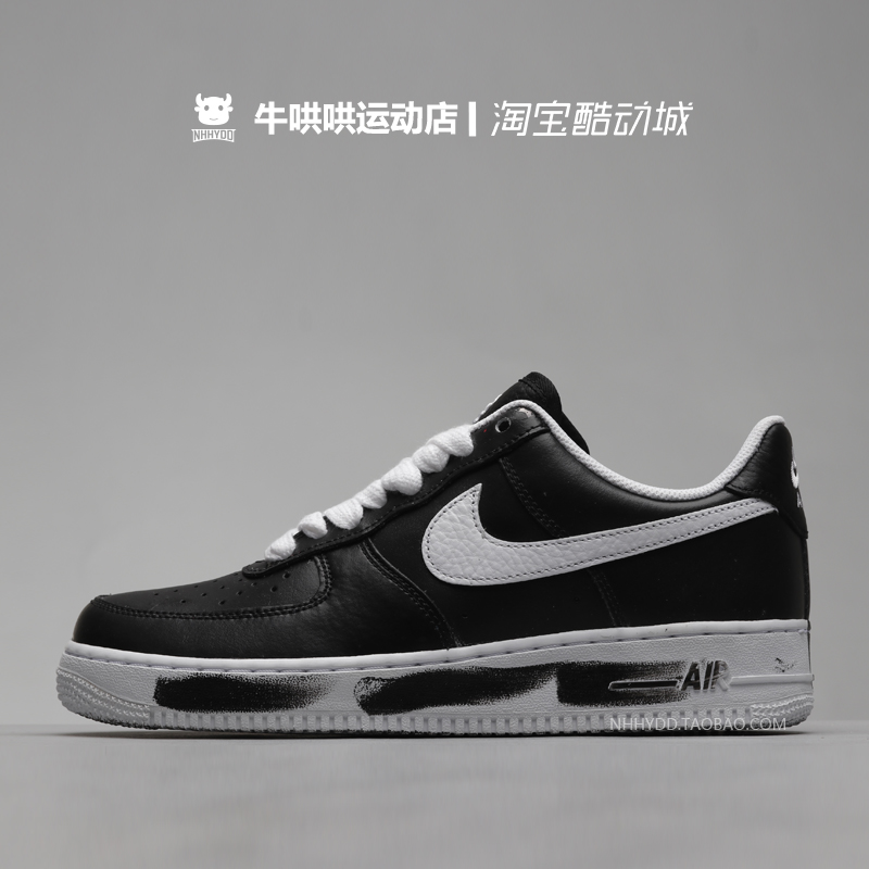 牛哄哄Nike x PMO联名权志龙 AF1空军刮刮乐涂鸦板鞋AQ3692-001-图0