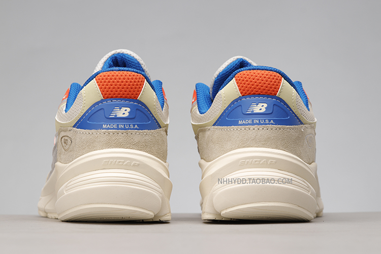 牛哄哄 KITH x MSG x New Balance NB990 V6 灰橙 跑步鞋 M990KN6 - 图1