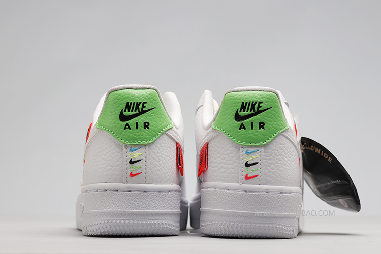 牛哄哄 Nike Air Force 1 07 SE AF1 白绿橙 休闲板鞋 CT1414-100 - 图1