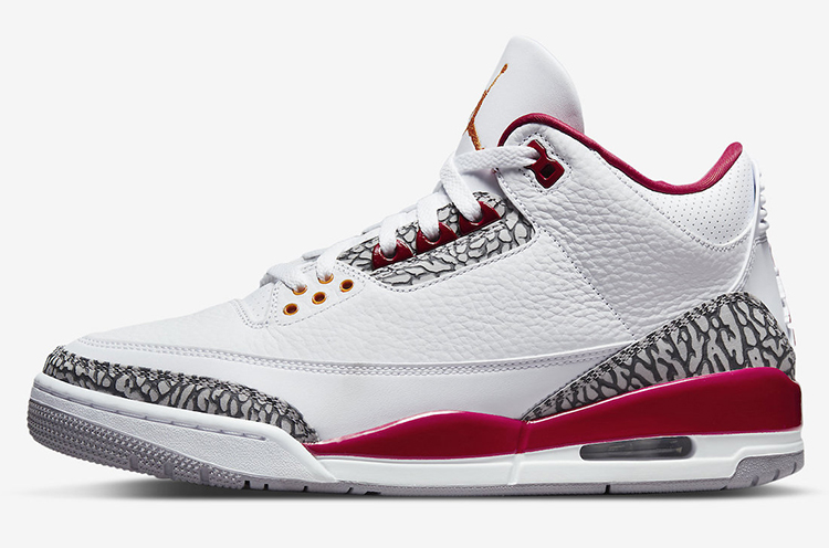 牛哄哄 Air Jordan 3 Retro AJ3白酒红红雀 耐磨篮球鞋CT8532-126 - 图3