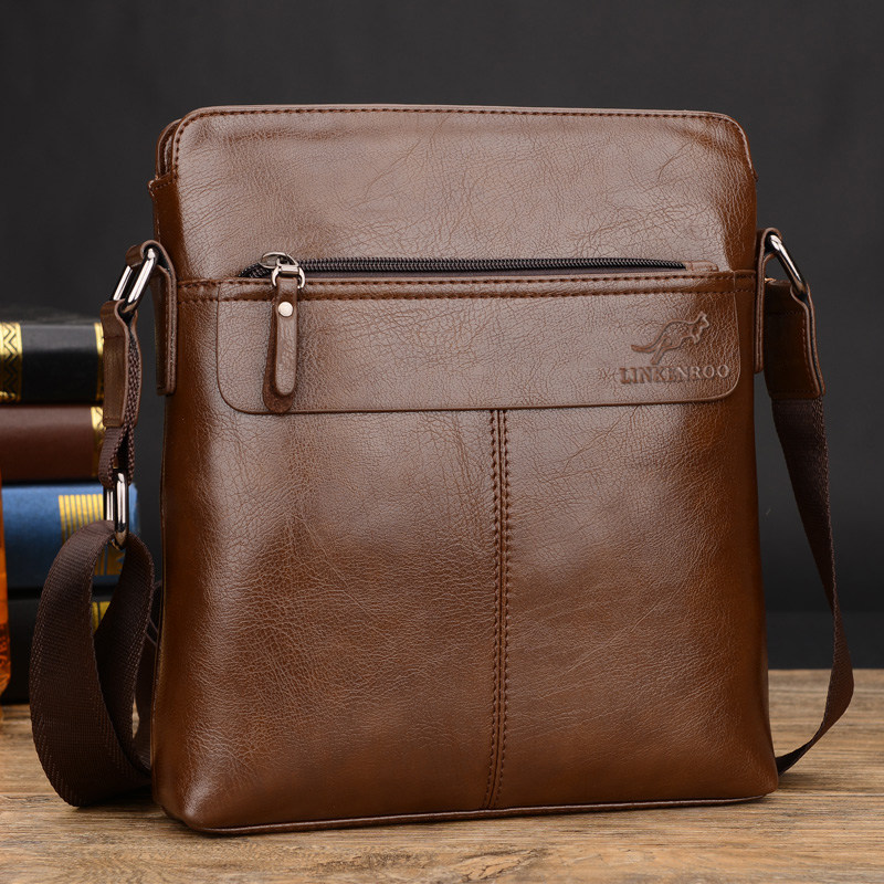 林肯袋鼠男士包包单肩软皮斜挎包 袋鼠箱包皮具店男士包袋
