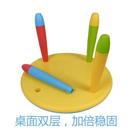 Children's desk and chair study table cartoon combination solid color round table