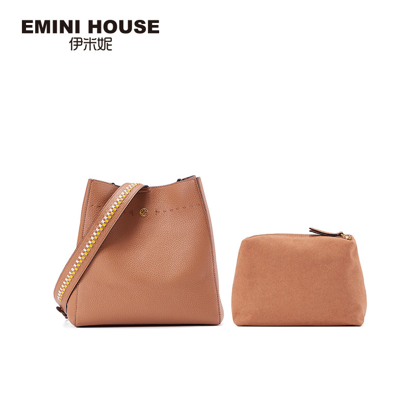 伊米妮2020新款单肩手提高级水桶包 伊米妮女士包袋