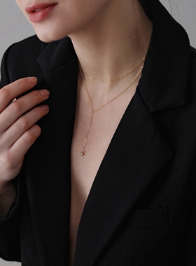 简约百搭美国14k包金手作项链