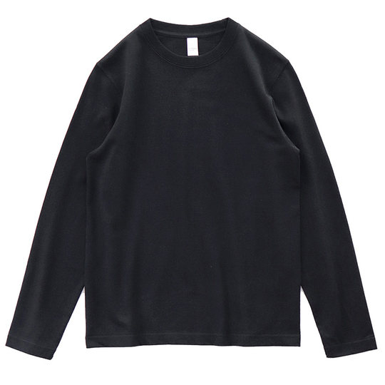 260G重磅T恤男长袖基础美式复古休闲纯色纯棉圆领春秋打底衫白色