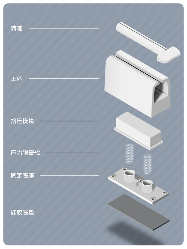 日本手动挤牙膏器牙膏挤压器懒人挤小样神器儿童洗面奶卷压置物架