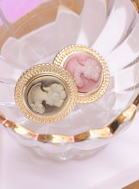 熙熙酱美人头像复古戒指l家同款