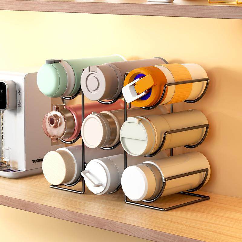 水杯收纳架多层桌面创意叠加杯架防尘车间工厂柜内放保温杯置物架,淘宝优惠券,粉丝福利购,淘宝优惠卷