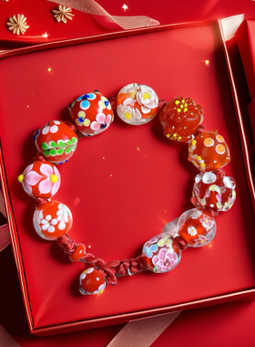 敏匠琉璃花珠女手链民族新款