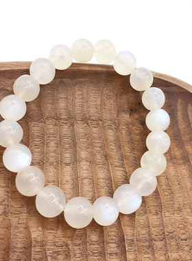 天然斯里兰卡月光石手串项链蓝光