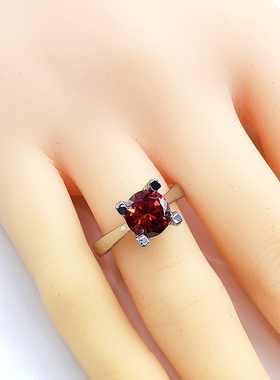 彩宝戒指莫桑钻戒可调节