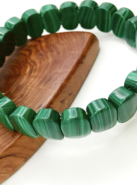 原创天然孔雀石手串吊坠