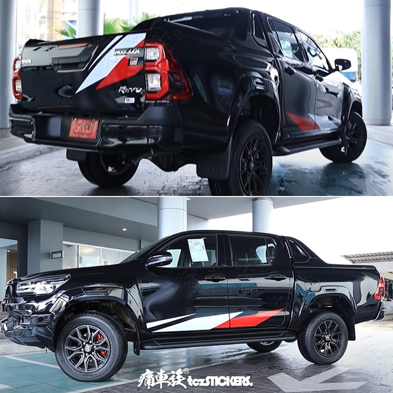 海拉克斯Hilux Revo GR车贴拉花皮卡车身装饰改装汽车贴纸长城炮-图0